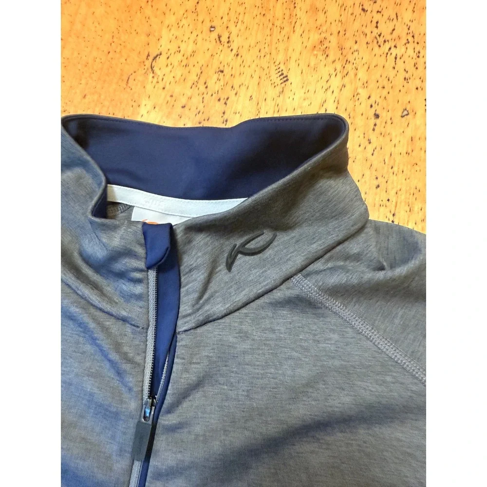 KJUS Men Feel Halfzip 52L Gray Heather Performance Golf Pullover MS25-E06